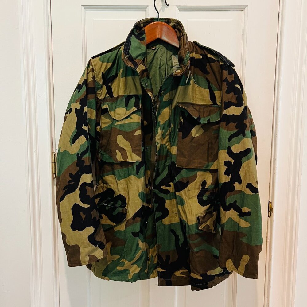 Vintage Golden MFG. Co Inc. Military Cold Weather Field Coat Woodland Camouflage - Picture 7 of 16